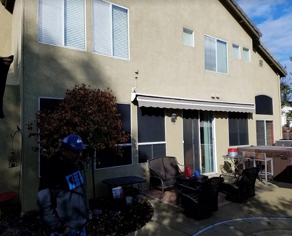 Before Wall attached Patio Cover