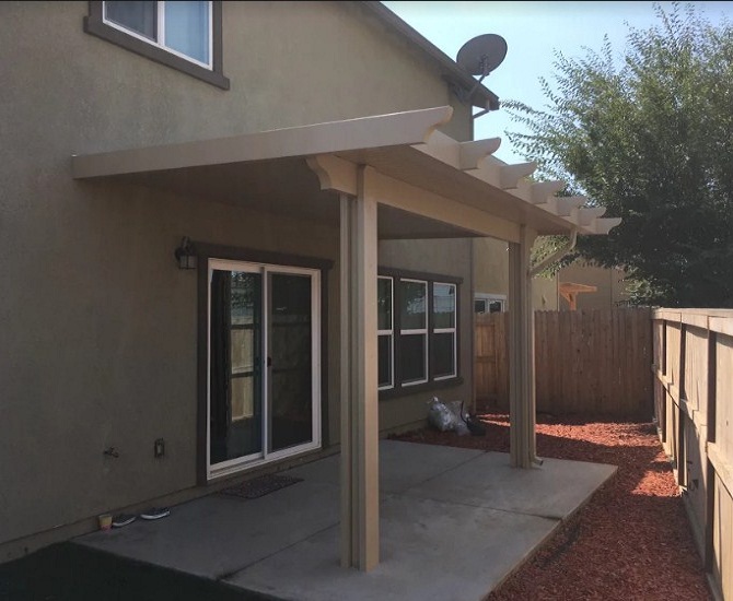 Wall Attached Southwood Color Patio Cover Sacramento, CA