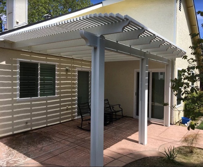 Cornered lattice Patio Cover Antelope, CA