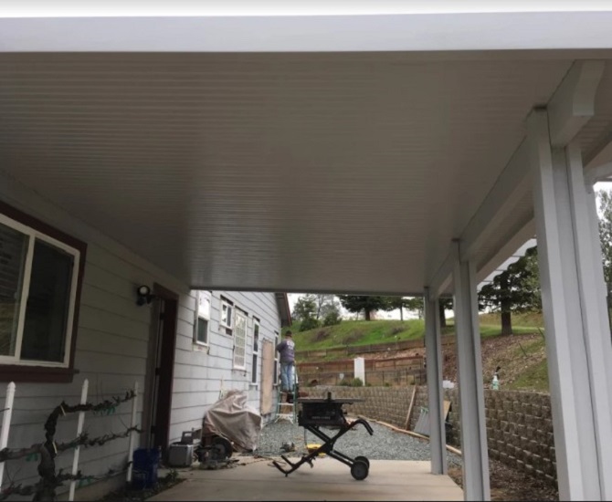 Flatwood wall attached Patio Cover Sutter Creek, CA