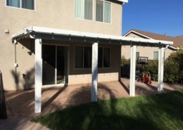 Wall Attached Patio Cover with Gutter Plumas Lake, CA