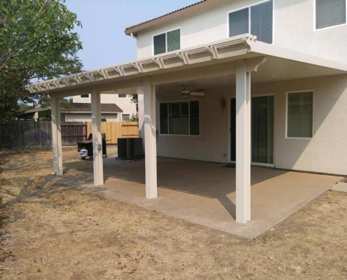 Durawood attached combo solid/lattice patio cover - Elk Grove, CA