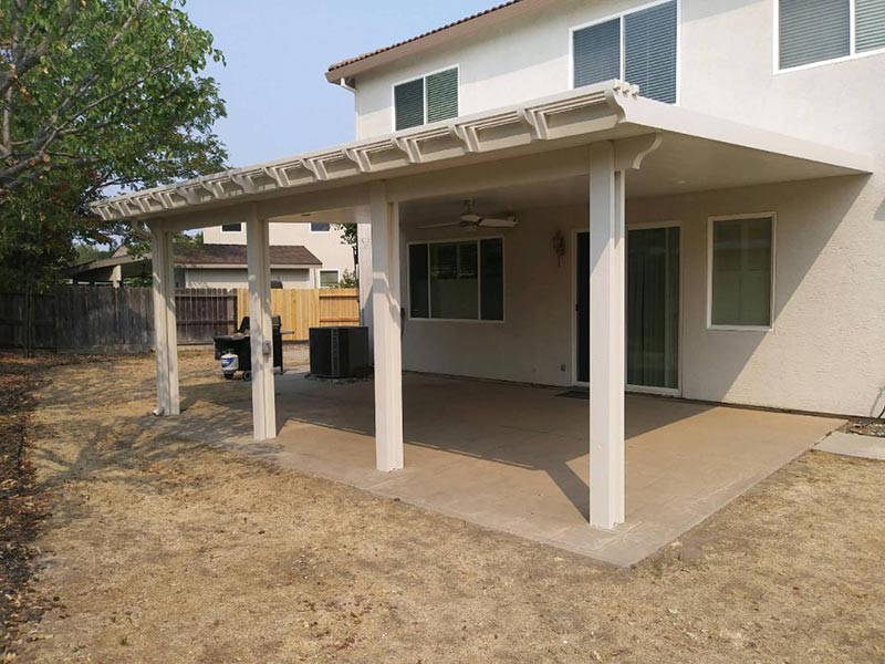 Durawood attached combo solid/lattice patio cover - Elk Grove, CA