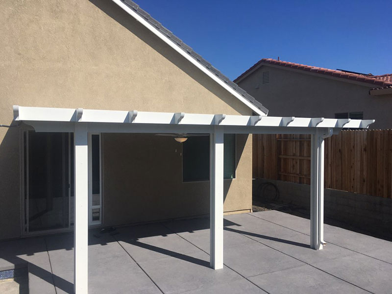 8'x24' durawood, flatwood: white, trim: southwood, install - Woodland, CA