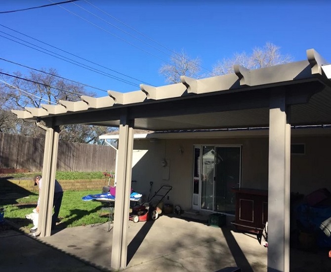 Roof Mount Attached Patio Cover Installation Orangevale, CA