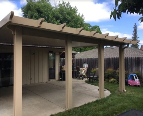 Flatwood Solid Attached Roof Mount Patio Cover Carmichael, CA