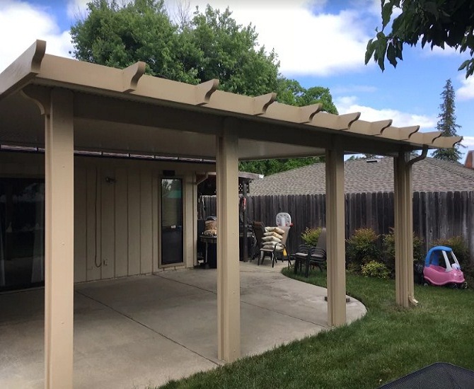 Flatwood Solid Attached Roof Mount Patio Cover Carmichael, CA