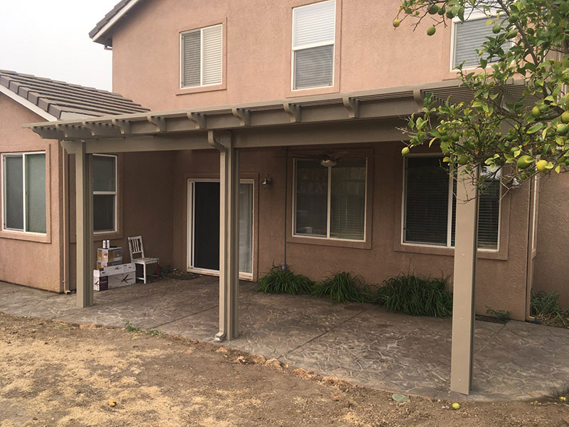 Solid Lattice Patio Cover in Davis, CA