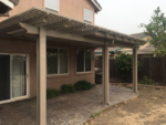 Durawood wall attached Flatwood solid/lattice patio cover - Davis, CA