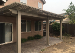 Durawood wall attached Flatwood solid/lattice patio cover - Davis, CA