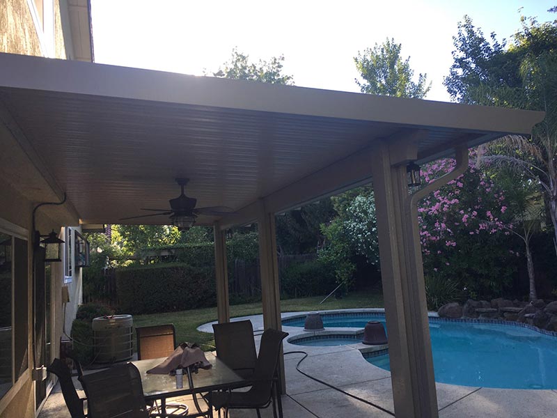 Durawood Attached Wall Patio Cover - Sacramento, CA