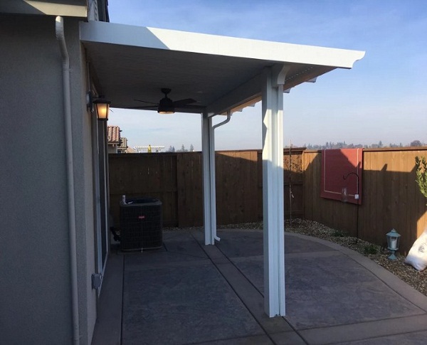 patio cover with scallop end caps