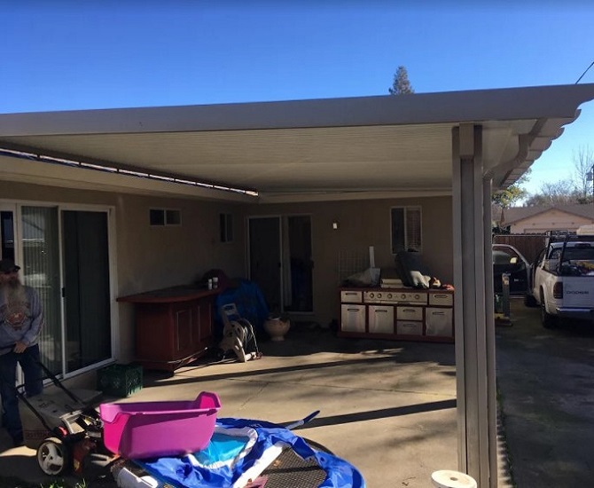 Roof Mount Attached Patio Cover Installation Orangevale, CA