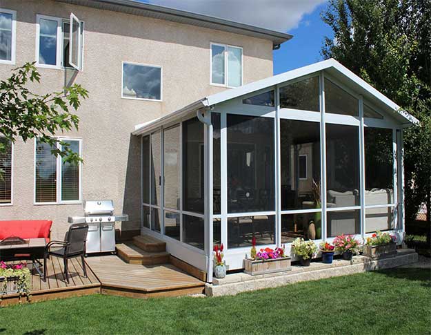 Solid Cathedral Roof Sun Room or Patio Room with Aluminum Frame